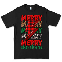 Black merry christmas lightning bolt Premium Tee - MaliasSmallBusiness