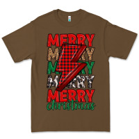 Cacao merry christmas lightning bolt Premium Tee - MaliasSmallBusiness
