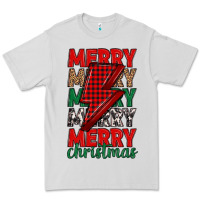 Dove Grey merry christmas lightning bolt Premium Tee - MaliasSmallBusiness