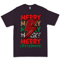 Plum merry christmas lightning bolt Premium Tee - MaliasSmallBusiness