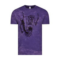 Cloud Purple b&w claptrap   borderlands Vintage Tee - tuanDangUi