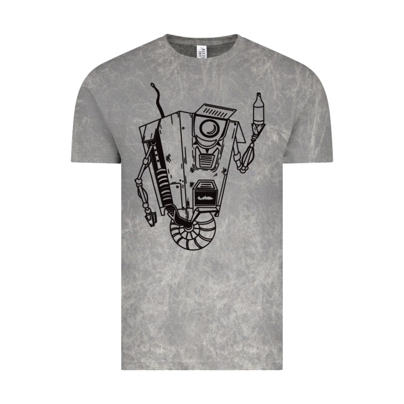 B&w Claptrap   Borderlands Vintage Tee by tuanDangUi | Teevron