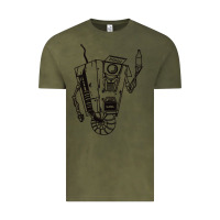 Vintage Olive b&w claptrap   borderlands Vintage Tee - tuanDangUi
