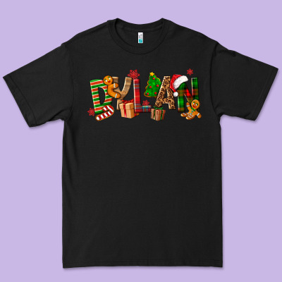 Personalized Christmas Themed Premium Tee Designed By Nancycooperartshop