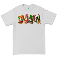 Dove Grey Personalized Christmas Themed Premium Tee - NancyCooperArtShop