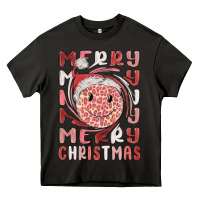 Asphalt merry christmas smiling face Heavy Core Tee - MaliasSmallBusiness