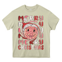 Mossy merry christmas smiling face Heavy Core Tee - MaliasSmallBusiness