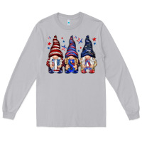 Moon Dust USA gnomies 4th of july Long Sleeve Tee - HowdyJamesFarm