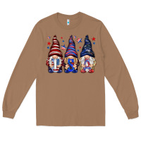 Toasted Coconut USA gnomies 4th of july Long Sleeve Tee - HowdyJamesFarm
