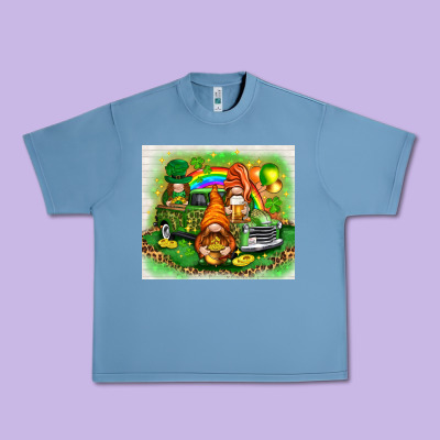 St Patricks Day Gnomies With Truck Urban Heavy Tee Designed By Nancycooperartshop