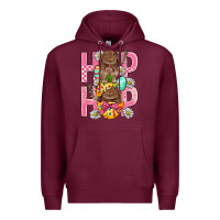 Burgundy Hip Hop Easter Premium Hoodie - BundleAndBundleShop