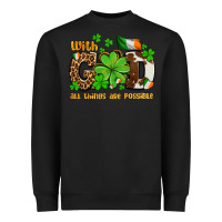 Black with god all things are possible Heavyweight Sweatshirt - OliviaCreatesArt