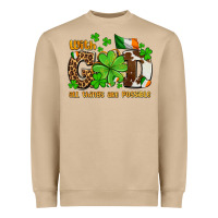 Mushroom with god all things are possible Heavyweight Sweatshirt - OliviaCreatesArt