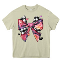 Mossy coquette bow floral checkered pattern Heavy Core Tee - JahusDesignShop