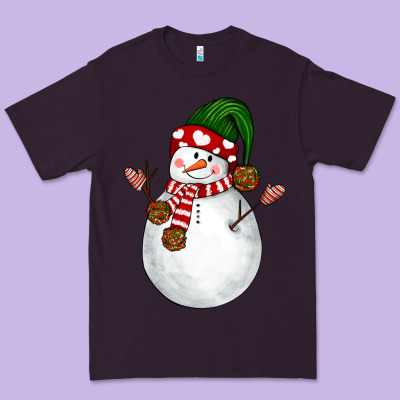 Snowman Premium Tee Designed By Nancycooperartshop