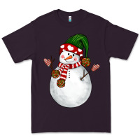 Plum Snowman Premium Tee - NancyCooperArtShop