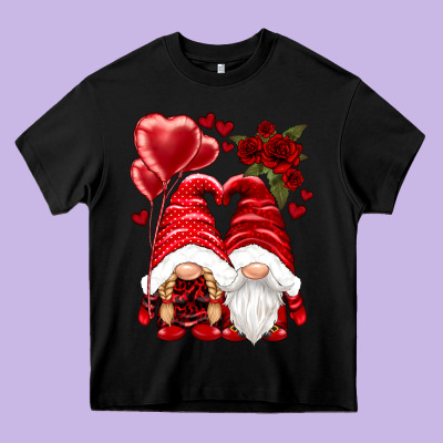 Valentines Day Gnomies Heavy Core Tee Designed By Nancycooperartshop