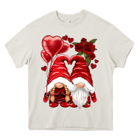 Cream valentines day gnomies Heavy Core Tee - NancyCooperArtShop