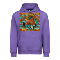 Tulip galloping horse aztec sunflower Urban Hoodie - Artiststas