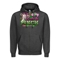 Charcoal Heather Too Cute To Pinch Zipper Hoodie - FaDigitalArtStudio