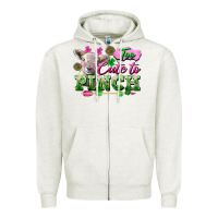 Oatmeal Heather Too Cute To Pinch Zipper Hoodie - FaDigitalArtStudio