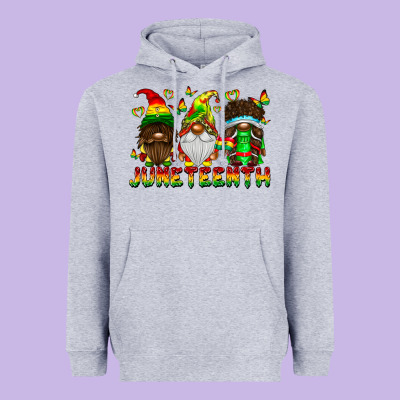 June Teenth Gnomes Heavyweight Hoodie Designed By Cowhidedigitalart