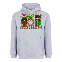 Heather Grey June Teenth Gnomes Heavyweight Hoodie - CowhideDigitalArt