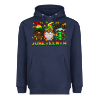 Navy June Teenth Gnomes Heavyweight Hoodie - CowhideDigitalArt