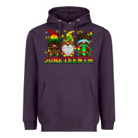 Plum June Teenth Gnomes Heavyweight Hoodie - CowhideDigitalArt