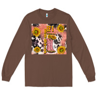 Chestnut cowgirl boots sunflower Long Sleeve Tee - TumblerDesignByShophia