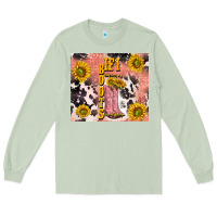 Matcha cowgirl boots sunflower Long Sleeve Tee - TumblerDesignByShophia