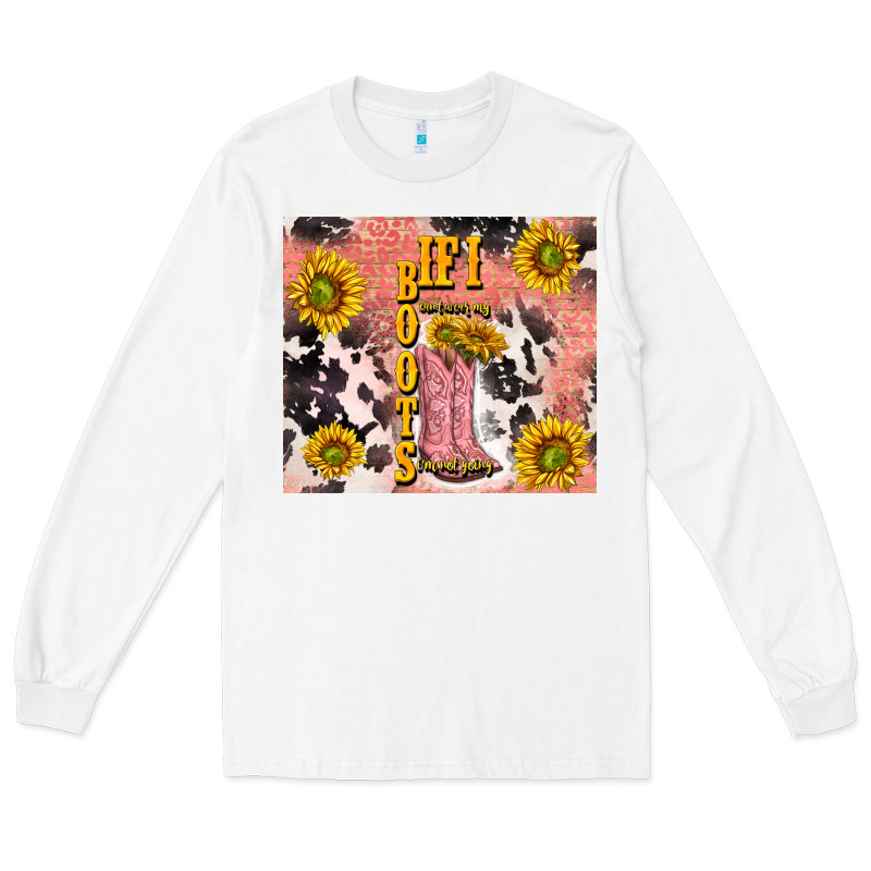 Cowgirl Boots Sunflower Long Sleeve Tee by TumblerDesignByShophia | Teevron