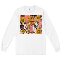 White cowgirl boots sunflower Long Sleeve Tee - TumblerDesignByShophia