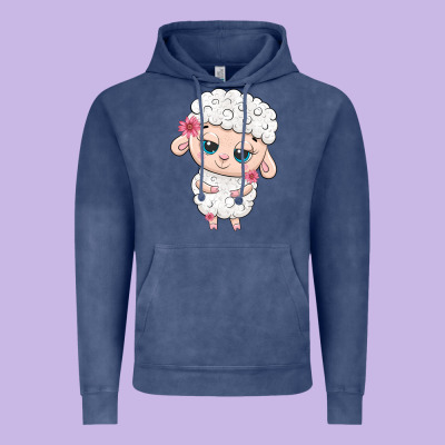 Cute Sheep Vintage Hoodie Designed By Texasbilliewilder