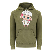 Vintage Olive cute sheep Vintage Hoodie - texasbilliewilder