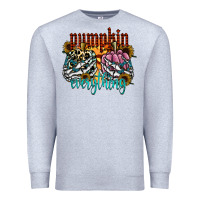 Heather Grey Pumpkin Everything Premium Sweatshirt - CowhideDigitalArt