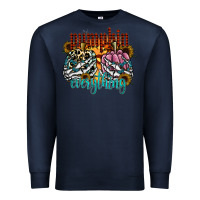 Navy Pumpkin Everything Premium Sweatshirt - CowhideDigitalArt