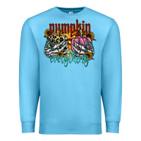 Ocean Blue Pumpkin Everything Premium Sweatshirt - CowhideDigitalArt