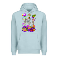 Blue Mist Mardi Gras Skeletons Premium Hoodie - BundleAndBundleShop