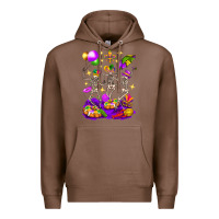 Chestnut Mardi Gras Skeletons Premium Hoodie - BundleAndBundleShop