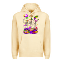 Pina Colada Mardi Gras Skeletons Premium Hoodie - BundleAndBundleShop