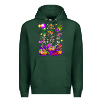 Sports Green Mardi Gras Skeletons Premium Hoodie - BundleAndBundleShop