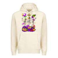 Tofu Mardi Gras Skeletons Premium Hoodie - BundleAndBundleShop