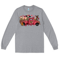 Heather Grey valentines day leopard farm animals truck Long Sleeve Tee - Jasminsmagicworld