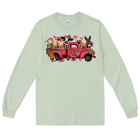 Matcha valentines day leopard farm animals truck Long Sleeve Tee - Jasminsmagicworld