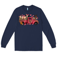 Navy valentines day leopard farm animals truck Long Sleeve Tee - Jasminsmagicworld