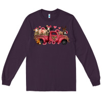 Plum valentines day leopard farm animals truck Long Sleeve Tee - Jasminsmagicworld