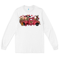 White valentines day leopard farm animals truck Long Sleeve Tee - Jasminsmagicworld