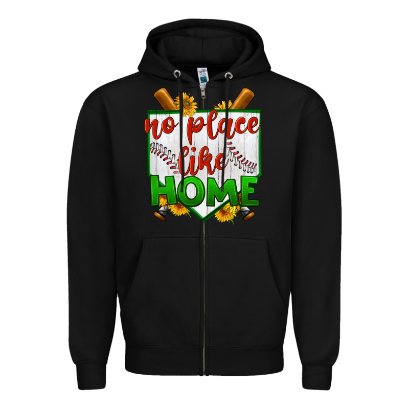 No Place Like Home Baseball Zipper Hoodie by BundleAndBundleShop | Teevron
