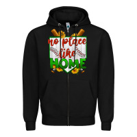 Black no place like home baseball Zipper Hoodie - BundleAndBundleShop